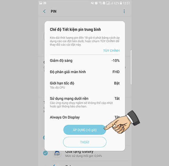 Bật tiết kiệm Pin